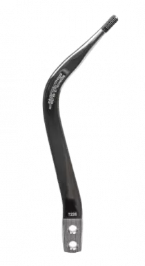 Shift Lever Flat Hurst Chrome 11.12" X 2.25" Back, TRI-5 Chevy, Buick Gs 3/8"-16 Thread